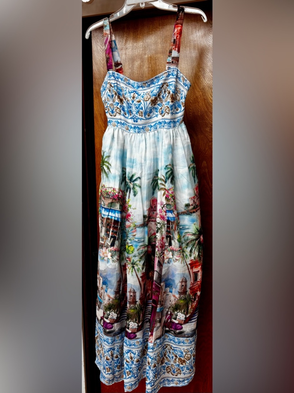 Maxi dress Farm R@o vibes! Italy M European cityscape